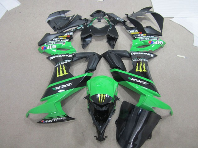 ZX10R 2008-2010 Verkleidungen - Schwarz Grünes Monster ZX10R 2008-2010 Verkleidungen - Schwarz Grünes Monster