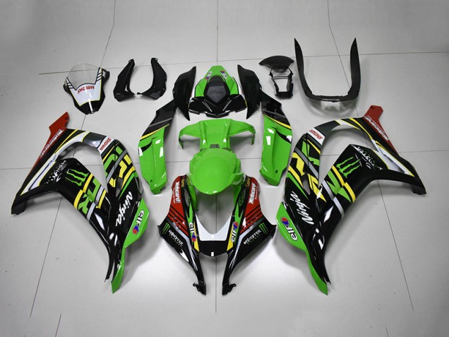 ZX10R 2016-2019 Verkleidungen - Grün Schwarz Rot Ninja Monster ZX10R 2016-2019 Verkleidungen - Grün Schwarz Rot Ninja Monster