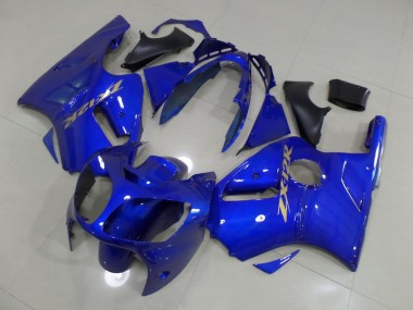 ZX12R 2000-2001 Verkleidungen - Blau mit goldenem Aufkleber