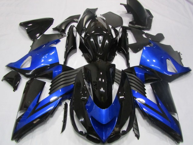 ZX14R ZZR 1400 2006-2011 Verkleidungen - Schwarz Blau ZX14R ZZR 1400 2006-2011 Verkleidungen - Schwarz Blau