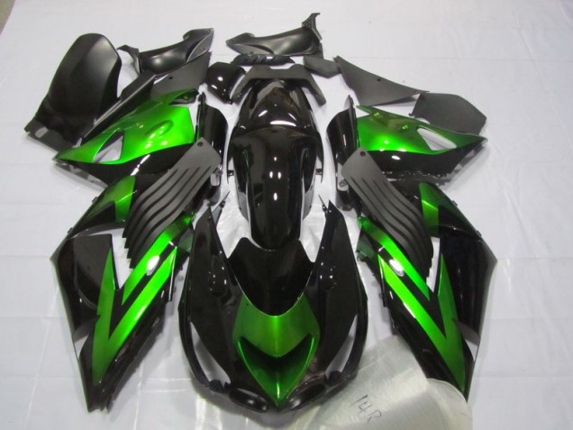 ZX14R ZZR 1400 2006-2011 Verkleidungen - Schwarz Grün ZX14R ZZR 1400 2006-2011 Verkleidungen - Schwarz Grün