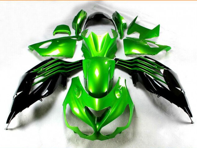 ZX14R ZZR 1400 2012-2021 Verkleidung - Schwarz Grün ZX14R ZZR 1400 2012-2021 Verkleidung - Schwarz Grün