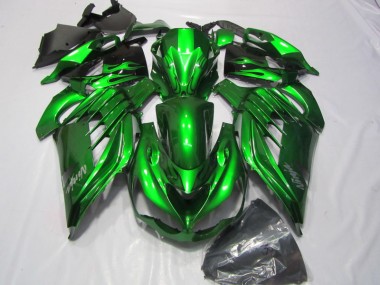 ZX14R ZZR 1400 2012-2021 Verkleidungen - Grün Weißer Ninja Aufkleber