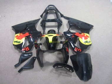 ZX6R 2000-2002 Verkleidungen - Schwarz Gelb Rot Bull Ninja