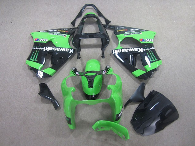 ZX6R 2000-2002 Verkleidungen - Schwarz Grünes Monster ZX6R 2000-2002 Verkleidungen - Schwarz Grünes Monster