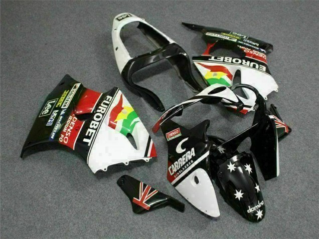 ZX6R 2000-2002 Verkleidungen - Schwarz Weißer Eurobet ZX6R 2000-2002 Verkleidungen - Schwarz Weißer Eurobet