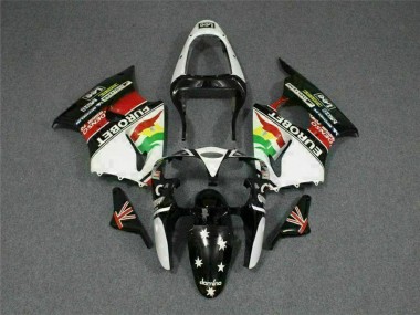 ZX6R 2000-2002 Verkleidungen - Schwarz Weißer Eurobet