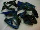 ZX6R 2000-2002 Verkleidungen - Schwarz mit Blaur Flamme ZX6R 2000-2002 Verkleidungen - Schwarz mit Blaur Flamme