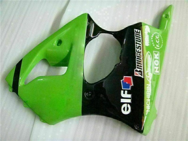 ZX6R 2000-2002 Vollverkleidung - Grün Schwarz ZX6R 2000-2002 Vollverkleidung - Grün Schwarz