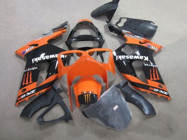 ZX6R 2003-2004 Verkleidungen - Schwarz Orange Monster