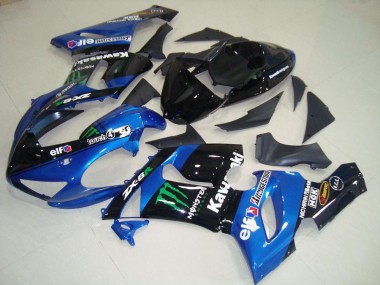 ZX6R 2005-2006 Verkleidungen - Blau Monster