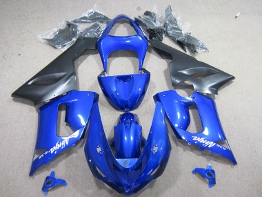 ZX6R 2005-2006 Verkleidungen - Blau Weiß Ninja 636