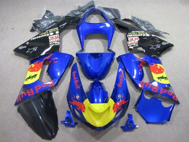 ZX6R 2005-2006 Verkleidungen - Blaur Rot Bull Ninja