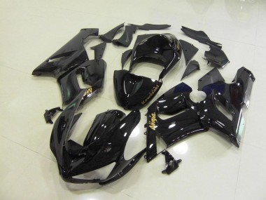 ZX6R 2005-2006 Verkleidungen - Glänzend Schwarz Gold Aufkleber