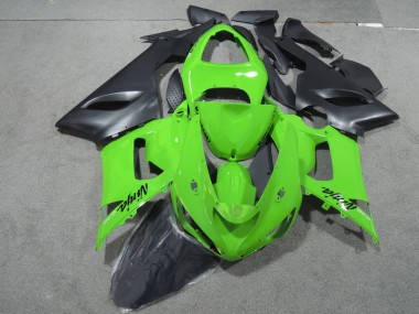 ZX6R 2005-2006 Verkleidungen - Grün Schwarzer Ninja 636
