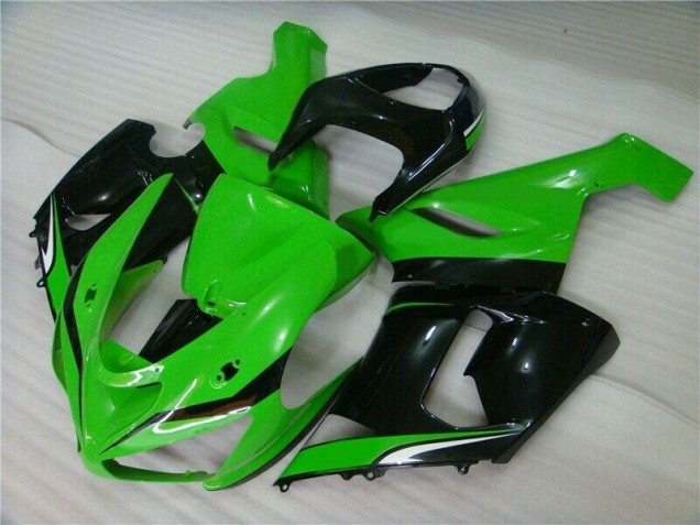ZX6R 2005-2006 Verkleidungen - Grün Weiß Schwarz