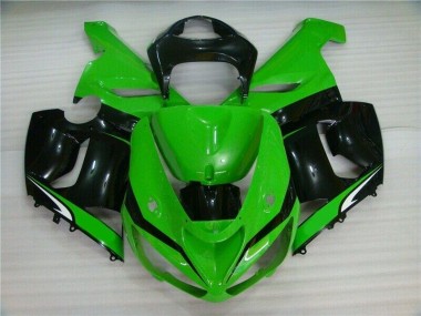 ZX6R 2005-2006 Verkleidungen - Grün Weiß Schwarz