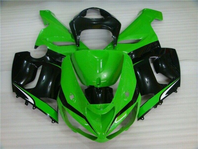 ZX6R 2005-2006 Verkleidungen - Grün Weiß Schwarz