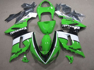 ZX6R 2005-2006 Verkleidungen - Grün Weiß Schwarz Ninja 636