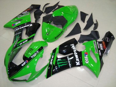 ZX6R 2005-2006 Verkleidungen - Grünes Monster