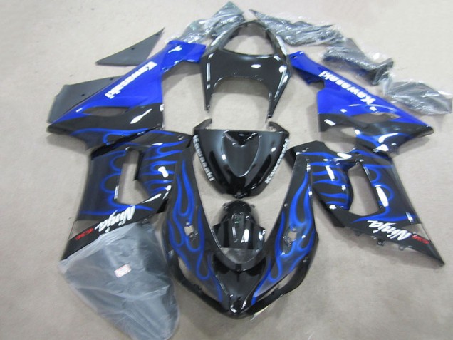 ZX6R 2005-2006 Verkleidungen - Schwarz Blau Flammen Ninja 636 ZX6R 2005-2006 Verkleidungen - Schwarz Blau Flammen Ninja 636