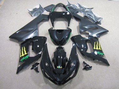 ZX6R 2005-2006 Verkleidungen - Schwarzer Grün Ninja
