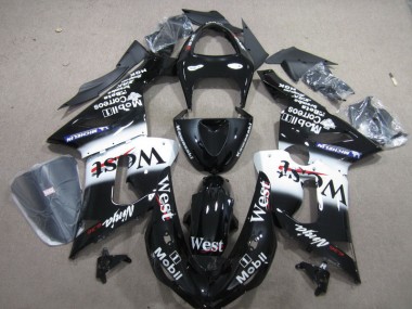 ZX6R 2005-2006 Verkleidungen - Schwarzer West Mobil Ninja 636