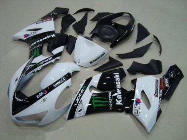 ZX6R 2005-2006 Verkleidungen - Weiß Monster