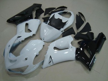 ZX6R 2005-2006 Verkleidungen - Weiß Schwarz