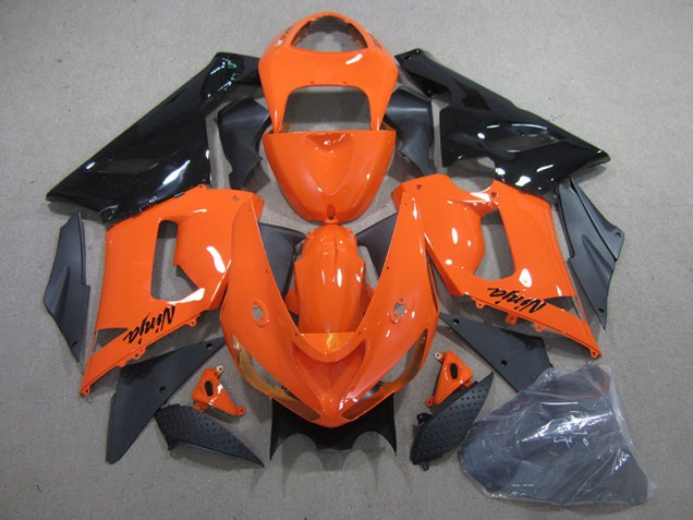 ZX6R 2005-2006 Vollverkleidung - Orange Schwarz Ninja ZX6R 2005-2006 Vollverkleidung - Orange Schwarz Ninja