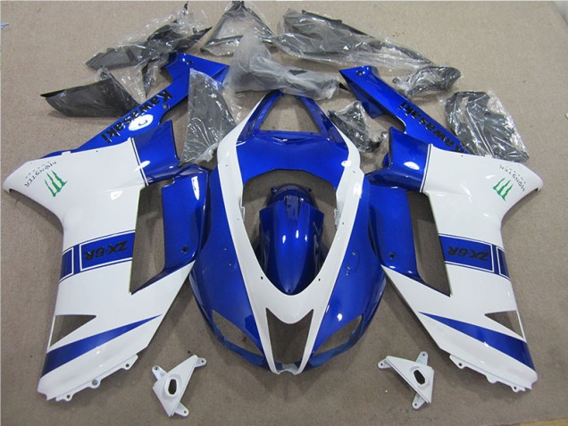 ZX6R 2007-2008 Verkleidungen - Blau Weiß Monster ZX6R 2007-2008 Verkleidungen - Blau Weiß Monster