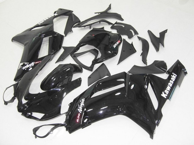 ZX6R 2007-2008 Verkleidungen - Glänzend Schwarz