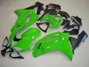 ZX6R 2007-2008 Verkleidungen - Grün Matt schwarz