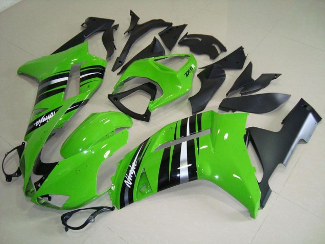 ZX6R 2007-2008 Verkleidungen - Grüne und silberne Streifen ZX6R 2007-2008 Verkleidungen - Grüne und silberne Streifen