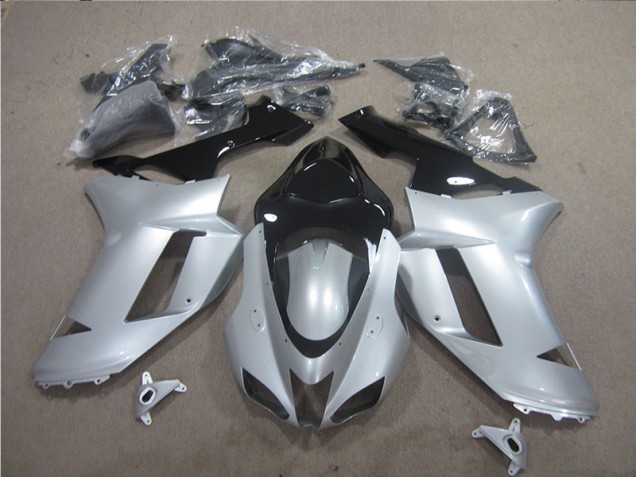 ZX6R 2007-2008 Verkleidungen - Silber Schwarz ZX6R 2007-2008 Verkleidungen - Silber Schwarz