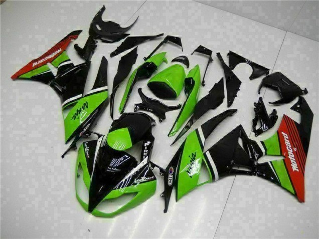 ZX6R 2009-2012 Verkleidungen - Grün Schwarz Rot