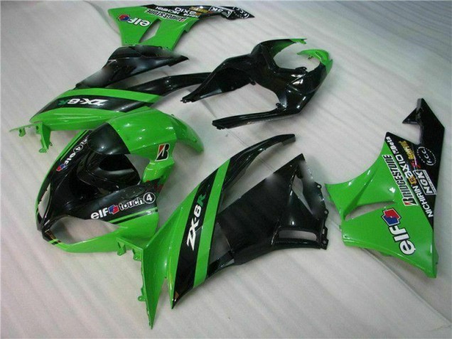 ZX6R 2009-2012 Verkleidungen Komplett Sets - Schwarz Grün