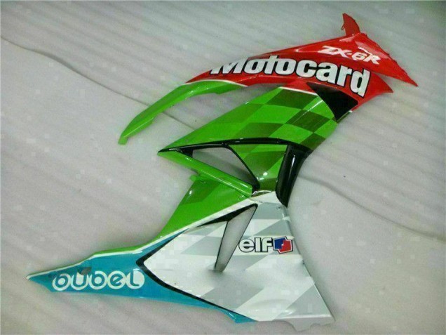 ZX6R 2009-2012 Verkleidungen - Rot Grün Motocard ZX6R 2009-2012 Verkleidungen - Rot Grün Motocard