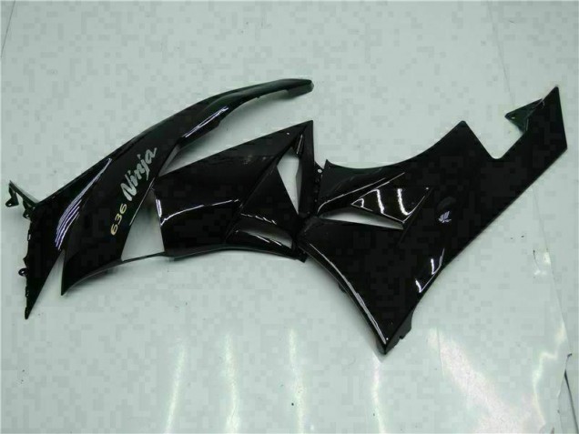 ZX6R 2009-2012 Verkleidungen - Schwarz Weiß Ninja 636 ZX6R 2009-2012 Verkleidungen - Schwarz Weiß Ninja 636