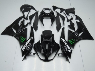 ZX6R 2009-2012 Verkleidungen - Schwarz mit Monster