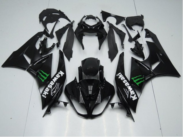 ZX6R 2009-2012 Verkleidungen - Schwarz mit Monster