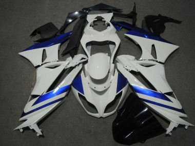 ZX6R 2009-2012 Verkleidungen - Weiß Blau