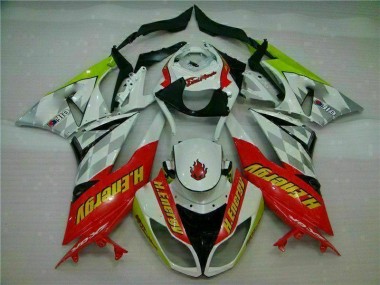ZX6R 2009-2012 Verkleidungen - Weiß Rot H. Energy