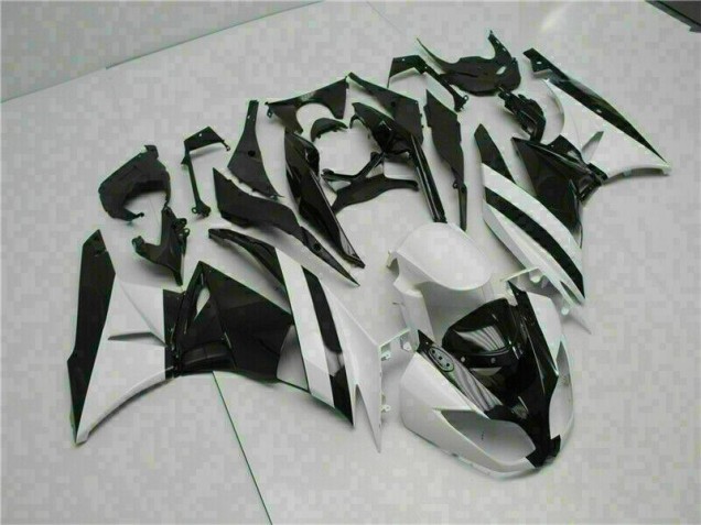 ZX6R 2009-2012 Verkleidungen - Weiß Schwarz