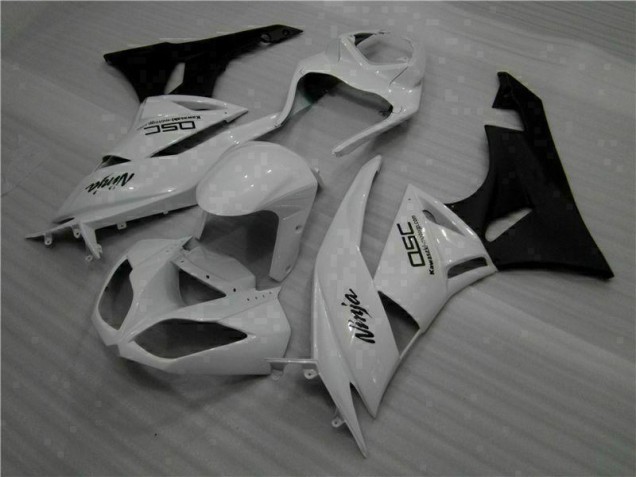 ZX6R 2009-2012 Verkleidungen - Weiß Schwarz Ninja