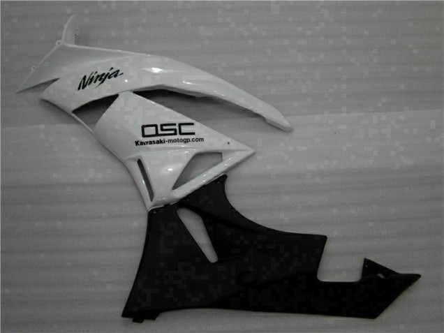 ZX6R 2009-2012 Verkleidungen - Weiß Schwarz Ninja