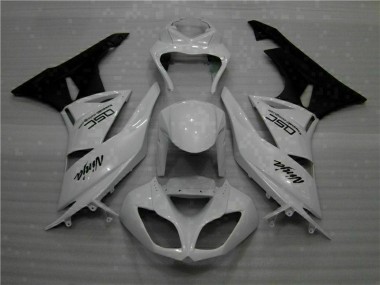 ZX6R 2009-2012 Verkleidungen - Weiß Schwarz Ninja