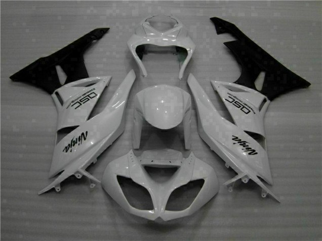 ZX6R 2009-2012 Verkleidungen - Weiß Schwarz Ninja