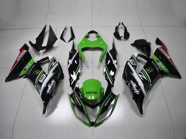 ZX6R 2013-2018 Verkleidungen - Grün Schwarz Weiß