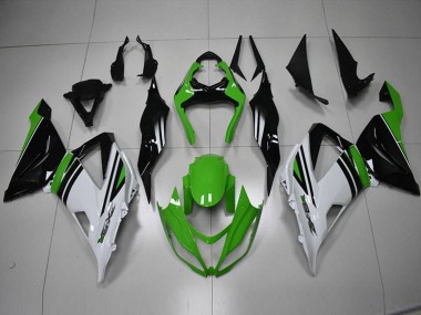 ZX6R 2013-2018 Verkleidungen - Schwarz Grün Weiß